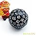 Bescon Polyhedral Dice 100 Sides Dice, D100 die, 100 Sided Cube, D100 Game Dice, 100-Sided Cube of Black Color