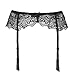 Varsbaby Women Sexy Lace Suspender Garter Belt For Thigh High Stockings (Black, S)