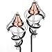 H Potter Glass Torches Garden Patio Deck Copper Tops Set of 2 Landscape Outdoor Lighting