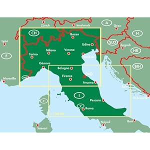 Italy, Northern Map (English, French, Italian and German Edition)