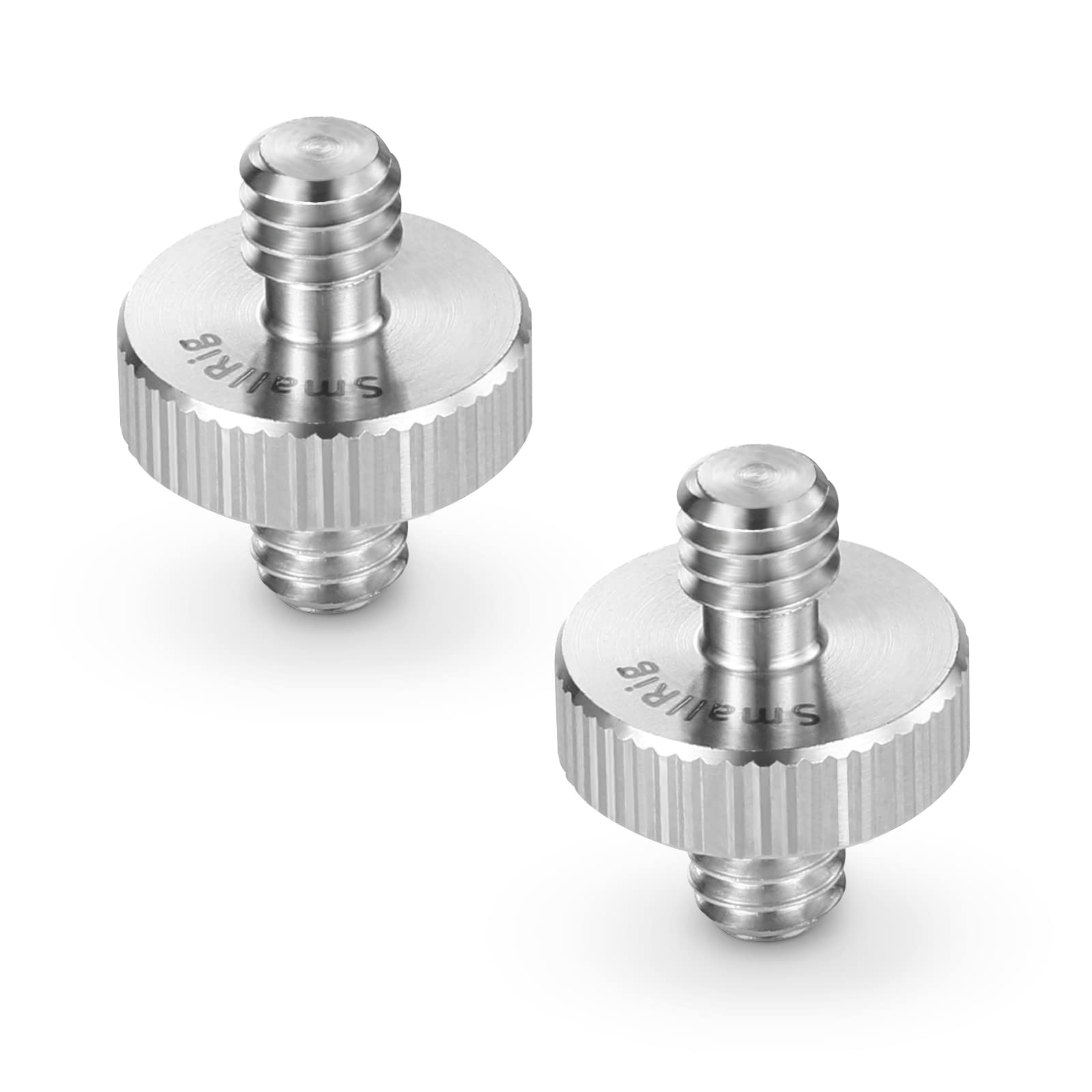 SMALLRIG 1/4" to 1/4" Male Threaded Screw Adapter Double Head Stud for Camera Cage Monitor LED Microphone, Pack of 2-828