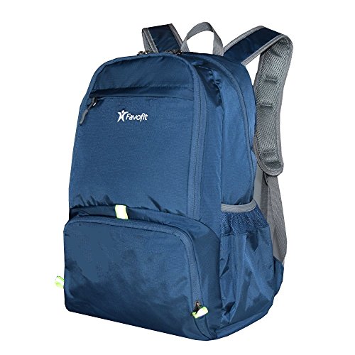 Favofit 35L Packable Lightweight Daypack - Backpack for Camping Hiking Cycling Travel and Daily Usage (Dark Denim) - Thumbnail 6
