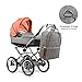 Vogshow Diaper Bag Backpack, Double Layer Waterproof Baby Bags, Large Travel Multifunction Waterproof Baby Nappy Changing Bag for Dad Mom with Insulated Pockets(Grey)