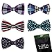 Bundle Monster Stylish Dashing 5pc Boys Tuxedo Novelty Adjustable Neck Bow Tie Lot, Dapper Junior Collection - SET 1