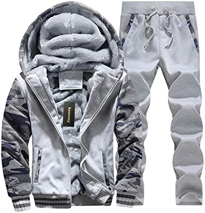 Baonmy Hoodies for Men Fleece Sweatshirt Men's Casual Winter Fleece Lined Hoodies Jackets Zip Pullover Warm Thick Coats