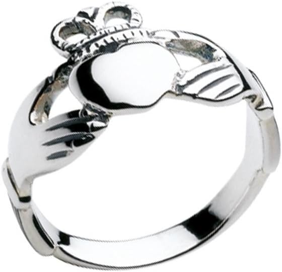 Heritage by Kit Heath: Sterling Silver Celtic Claddagh Ring - Size 7