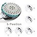 HOMELODY High Pressure Handheld Shower Head with ON/OFF Pause Switch 6-Functions Water Saving Shower head, Detachable Shower Head,Chrome Finish