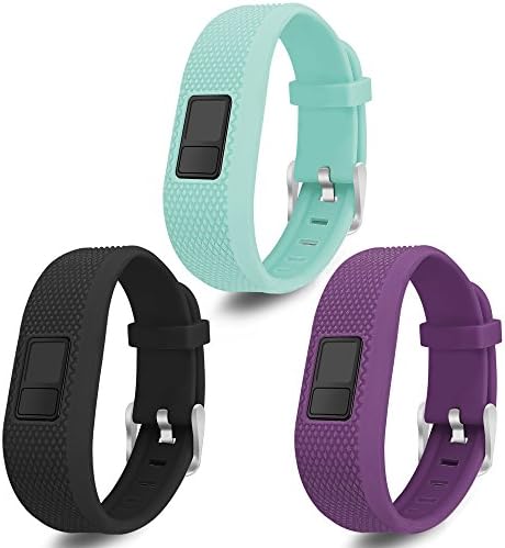 Mosstek Compatible with Garmin Vivofit 3/jr/jr 2 Bands, Soft Silicone Replacement Sport Wristbands for Kids Girls Boys Women Men Small Large
