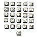 Dolceoro Alphabet Letter Initial, 9mm Traditional Classic Type Italian Modular Charm Bracelet Link - Stainless Steel