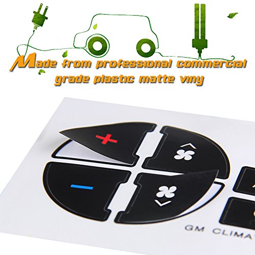 ROCCS 07-14 GM Vehicles AC Dash Button Repair Kit Decal Fix Ruined Faded A/C Control Sticker Replacement for Denali Acadia Tahoe Silverado Escalade Buick Enclave - Thumbnail 2