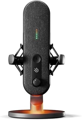 Alias USB-Mikrofon für PC – 3 Mal größere Kapsel fürs Gaming, Streaming und Podcasting – KI-gestützte Geräuschunterdrückung – LED-Stummschalttaste + Pegelüberwachung – Stoßdämpfer