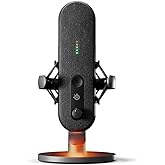 SteelSeries Alias USB Mic for PC — 3x Bigger Capsule for Gaming, Streaming and Podcasting — Sonar for Streamers Audio Softwar