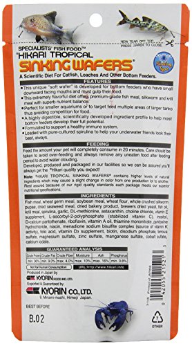 Hikari Tropical Sinking Wafers for Catfish, Loaches and Bottom Feeders 3.88 oz