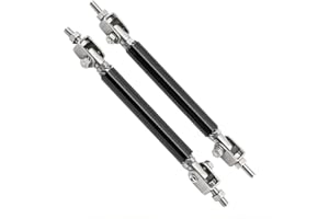 ILOVO 2PCS Adjustable Front Bumper Lip Splitter Strut Rod Tie Support Bars Replacement fit for Universal 75mm 2.95"(Black)