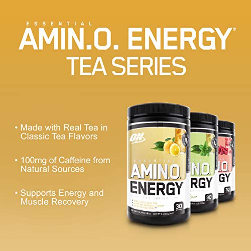 Optimum Nutrition Amino Energy Pre Workout with Green Tea, BCAA, Amino Acids, Keto Friendly