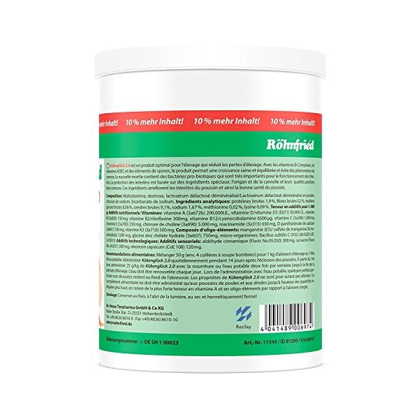 Röhnfried Kükenglück - Preparato per Allevamento (550 g), mangime per Pulcini con vitamine in Polvere, mangime per Pollo… Röhnfried Röhnfried Kükenglück - Preparato per Allevamento (550 g), mangime per Pulcini con vitamine in Polvere, mangime per Pollo…