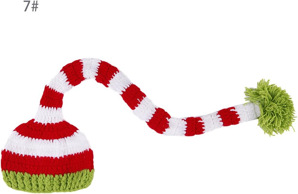 Ownmagi Newborn Baby Long Tail Baby Cap Crochet Photography Props Costume