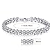 Zealmer Shoopic Cubic Zircon Tennis Bracelet Crystal Hand Chain for Women 6.5