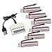 Wwman 6pcs 3.7V 500mAh 25C Battery and 1to6 Charger for Udi U28W U28-1 Wifi FPV Udi RC quadcopter drone spare parts