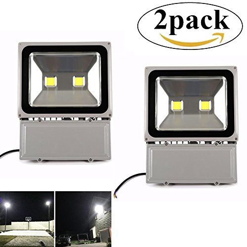 Richday 2pack 100W LED Flood Light 120V Outdoor Waterproof Security Light 8000lm Flood Fixtutr 6500k Daylight white Floodlight 900W Halogen Bulb Equivalent