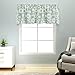 jinchan Linen Floral Printed Valance for Kitchen Living Room Rod Pocket Window Treatments 1 Panel 15 inch Sage and White