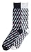 Soxmile Mens Big and Tall Jacquard Fashion Crew Socks - Square Stripes