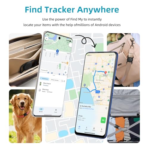 Dog Tracker Without Subscription - Compatible with Google Find Hub (Android Only) - SmartTag GPS Dog Tracker with Waterproof Silicone Protective Case (Pack of 1)