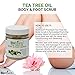 Biofinest Tea Tree Oil Body & Foot Scrub: with Dead Sea Salt, Jojoba Oil, Essential Oils - Best for Athlete Foot/ Fungus/ Acne/ Warts (250g)