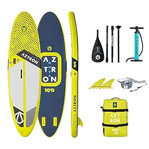Aztron Nova Compact, Sup Hinchable Unisex Adulto, Amarillo ácido/Gris, 305 x 81 x 15