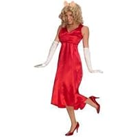 Amazon.com: Cruella De Vil Costume, Official Disney Estella Red Dress Outfit  from Cruella Live Action Movie, Women's Size Small (4-6) : Clothing, Shoes  & Jewelry