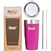 Healthy Human Stainless Steel Tumbler with Straw & Lid | Splash Proof Insulated Travel Cup | Eco-Friendly Coffee Tumblers | Water Cups with Straws Cleaner and Splash Proof Lids (20oz, Mulberry)
