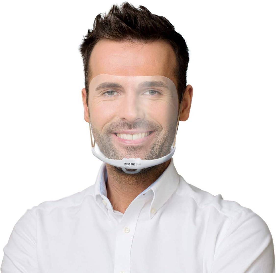 SHIELDOFGLORY Face Shield Reusable 1 PLUS 4 Food Handlers Anti-Fog Transparent Face Shield, Made In KOREA Sanitary Open Face Guard for Restaurants, beauty salons, barber shops and so on