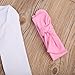 Baby Girls Long Sleeve Mama's Mini Romper Bodysuit and Leg Warmers Headband Outfit Set (3-6M, White)