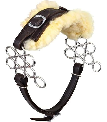PRO IRON GEAR Leather Hackamore – Bitless Horse Bridle, English/Western Adjustable Cheeks