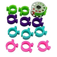 PeavyTailor 12pcs Bobbin Buddies Bobbin Holder Clamps Clips for Embroidery Quilting Sewing Thread