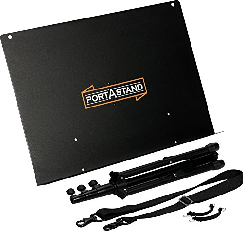Portastand PASCOM Commoner Music Stand, Black-Steel