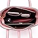 TIBES Fashion Women's PU Leather Handbag Shoulder Bag Purse Card Holder 4pcs Set Tote (M(332414CM), Pink)