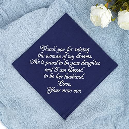 Father in law Wedding handkerchief from Groom, Father of the Bride