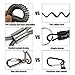 Goture Retractable Fishing Lanyard Coiled Tether Stainless Steel Wire Inside Safety Rope Attached with Lobster for Fish Rods Pliers Grip Landing Net Fishing Tackles Tools Grey (Pack of 8)