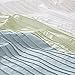 Comfort Spaces Windsor 5 Piece King Size Comforter Pintuck Pleated Striped Pattern Ruffled Patchwork Down Alternative Bedding Sets, Light Green/Off White