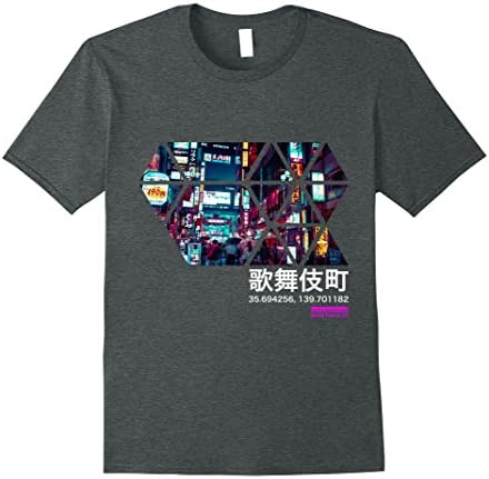 Mens 03 - Kabukicho - Neon Tokyo - Vaporwave Cyberpunk T-Shirt Medium Dark Heather
