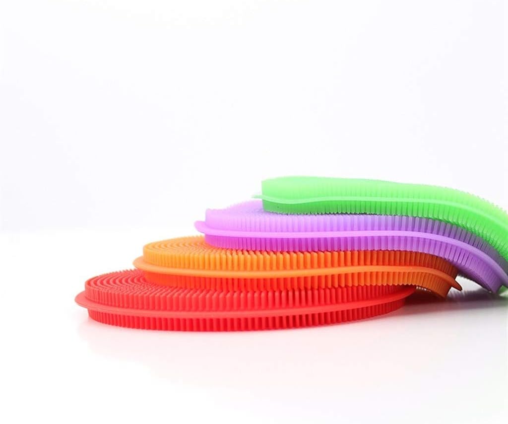 Antibacterial Silicone Kitchen Sponge and Scrubber - Brush for Cleaning Dishes, Pots and Pans, Washing Fruit and Vegetables