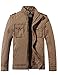 WenVen Men's Winter Casual Cotton Coat Thicken Fleece Lined Military Jacket