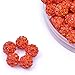 iCherry(TM) 10mm 100pcs/Lot Red Orange Clay Pave Disco Ball for Rhinestone Crystal Shamballa Beads Charms Jewelry Makings
