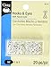Dritz Hooks and Eyes, Size 1 and 2, White, 20 Count