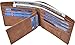 HOPSOOKEN RFID Leather Bifold Wallets Women Men Flipout Slim ID Wallet Trifold (Brown (MID))