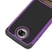 Moto Z2 Force Case,Moto Z2 Force Edition - Suensan TPU Shock Absorption Technology Raised Bezels Protective Cases Cover for Moto Z Force 2nd Generation phone (Z2 Black Purple)