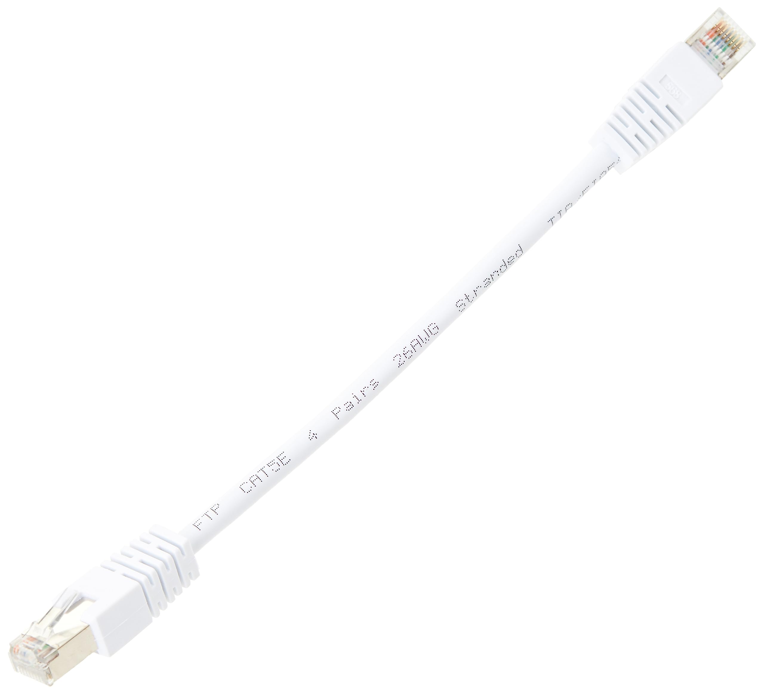 Pro Signal 0.2m White Cat5e S/FTP Ethernet Patch Lead – RJ45 to RJ45 Shielded Network Cable – PSG91654