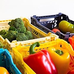 Aykasa Collapsible Storage Bins, Plastic Crate for