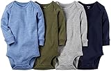 Carter's Baby Boys' 4 Pack Heather Bodysuits (Baby)